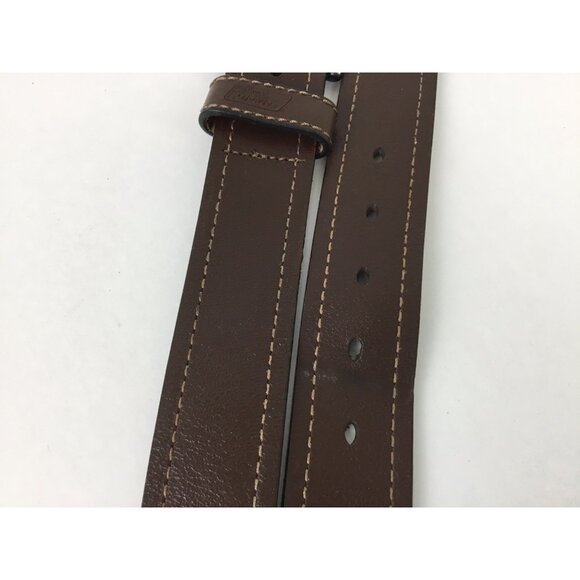 Genuine Dickies Brand Men’s Brown Leather Belt Size 36 Double Stitched EUC - Picture 4 of 6
